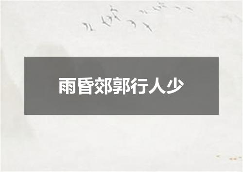 雨昏郊郭行人少