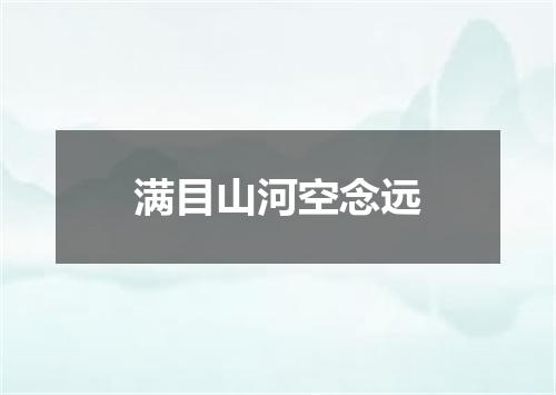 满目山河空念远