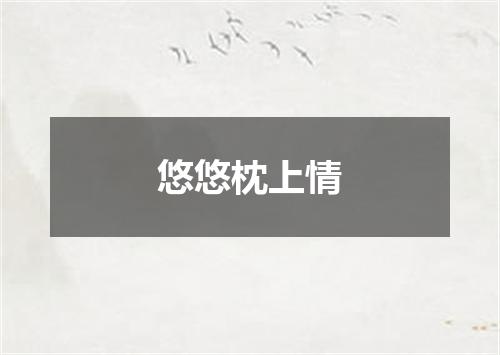悠悠枕上情