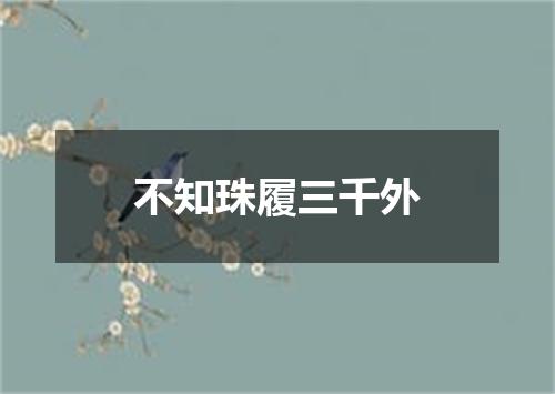 不知珠履三千外