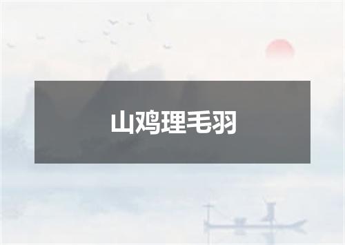 山鸡理毛羽