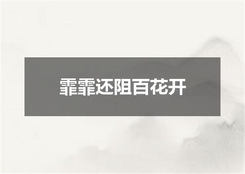 霏霏还阻百花开