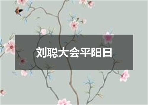 刘聪大会平阳日