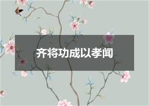 齐将功成以孝闻