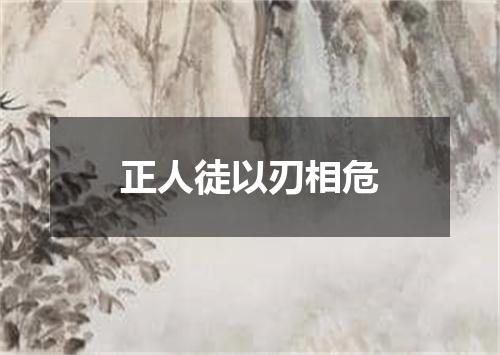 正人徒以刃相危