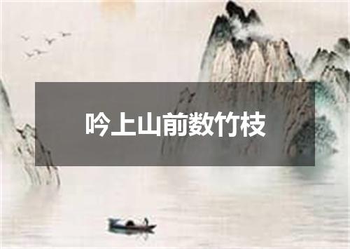 吟上山前数竹枝