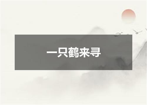 一只鹤来寻