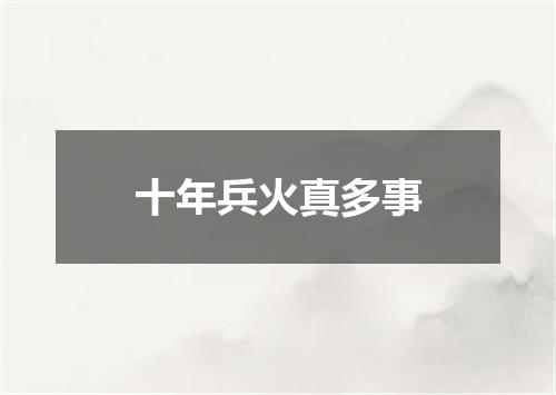 十年兵火真多事