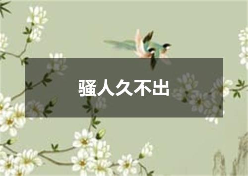骚人久不出