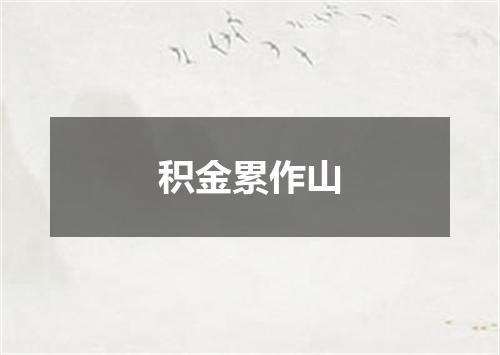 积金累作山