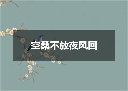 空桑不放夜风回