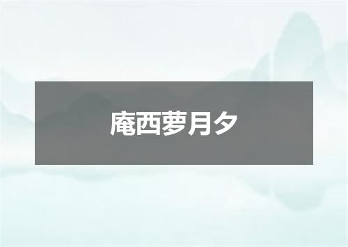 庵西萝月夕