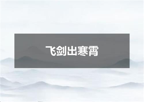 飞剑出寒霄