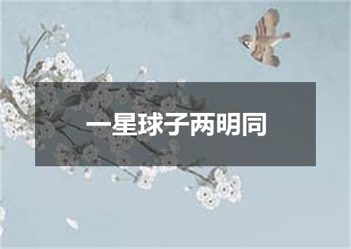 一星球子两明同