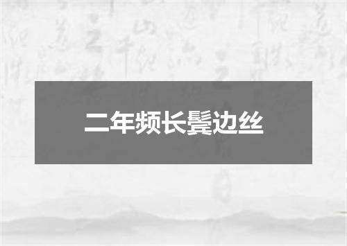 二年频长鬓边丝