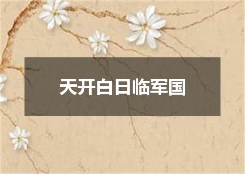 天开白日临军国