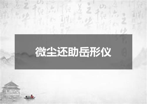微尘还助岳形仪