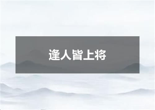 逢人皆上将