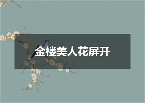 金楼美人花屏开