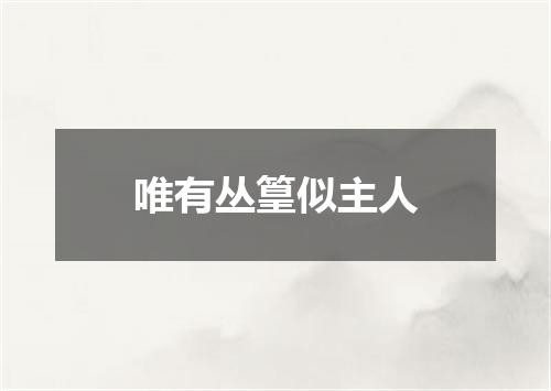 唯有丛篁似主人