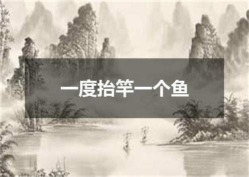 一度抬竿一个鱼