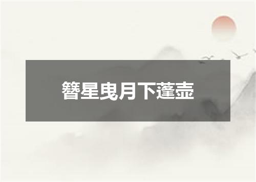 簪星曳月下蓬壶