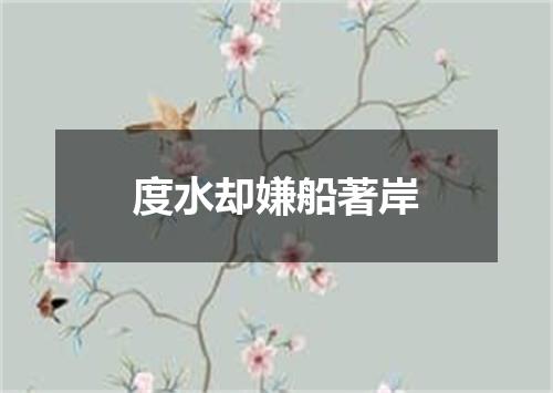 度水却嫌船著岸