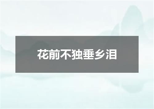 花前不独垂乡泪