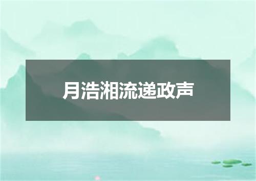 月浩湘流递政声