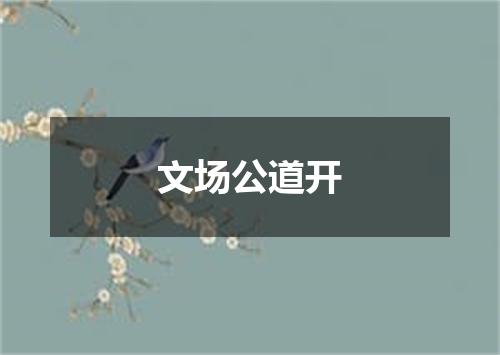 文场公道开