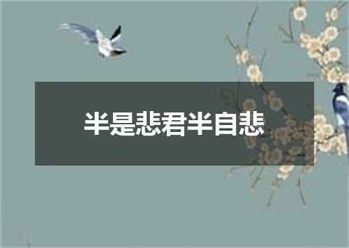 半是悲君半自悲