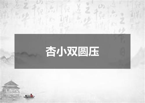 杏小双圆压