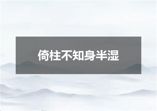 倚柱不知身半湿