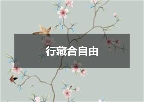 行藏合自由
