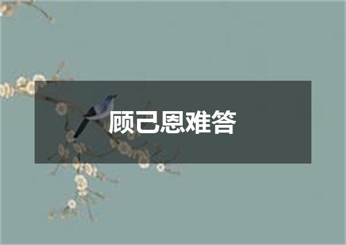 顾己恩难答