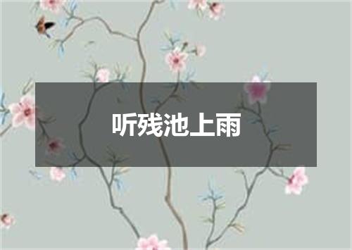 听残池上雨