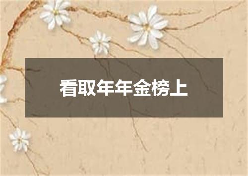 看取年年金榜上