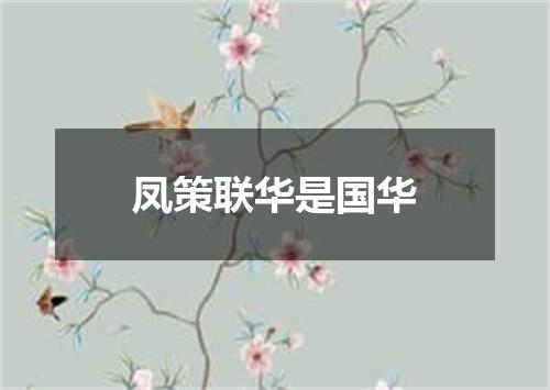 凤策联华是国华
