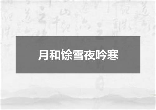 月和馀雪夜吟寒
