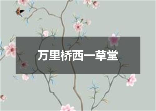 万里桥西一草堂