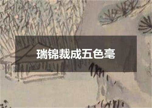 瑞锦裁成五色毫