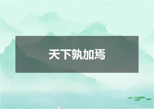 天下孰加焉