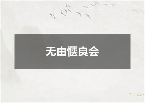 无由惬良会