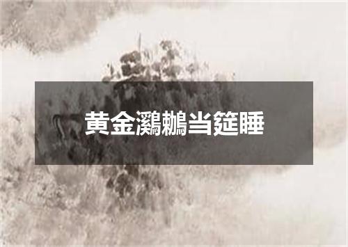 黄金鸂鶒当筵睡