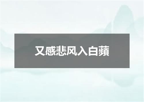 又感悲风入白蘋