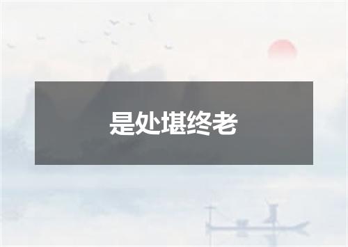 是处堪终老