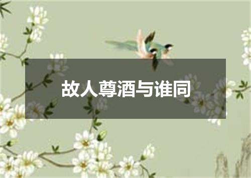 故人尊酒与谁同