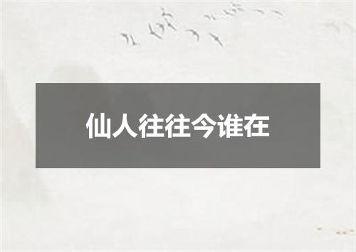 仙人往往今谁在