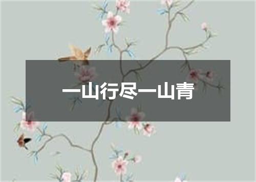 一山行尽一山青