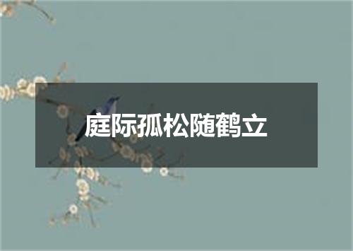 庭际孤松随鹤立